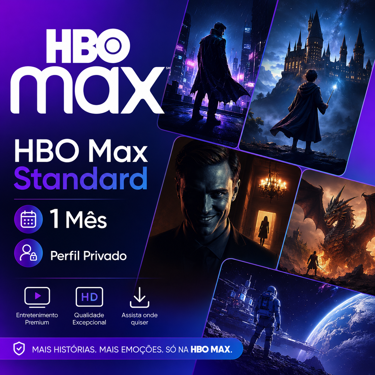 HBO Max Standard đŹ | Perfil Privado por 1 MĂȘs | Filmes e SĂ©ries